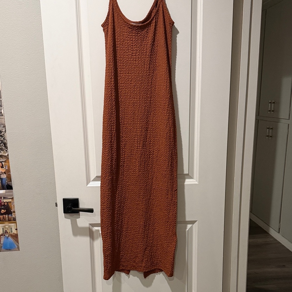 H&M Terracotta Sleeveless Maxi Dress